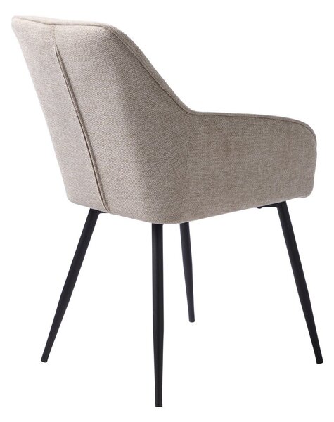 Bež podstavljena blagovaonska stolica s naslonima za ruke Nolan – Unique Furniture