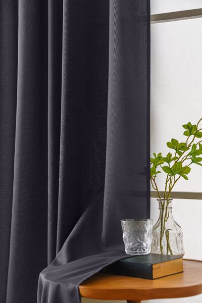 Zavjesa OXFORD LIGHT 140x250 cm, tamno siva Sistem za vješanje: Traka za nabiranje