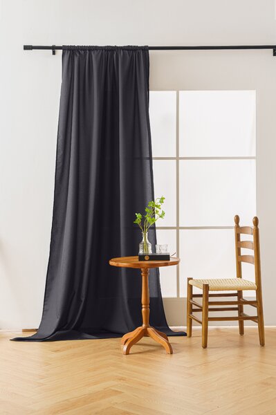 Zavjesa OXFORD LIGHT 140x250 cm, tamno siva Sistem za vješanje: Traka za nabiranje