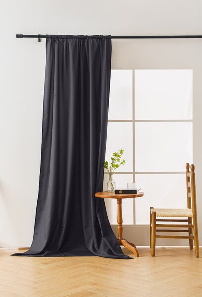 Zavjesa OXFORD LIGHT 140x250 cm, tamno siva Sistem za vješanje: Traka za nabiranje