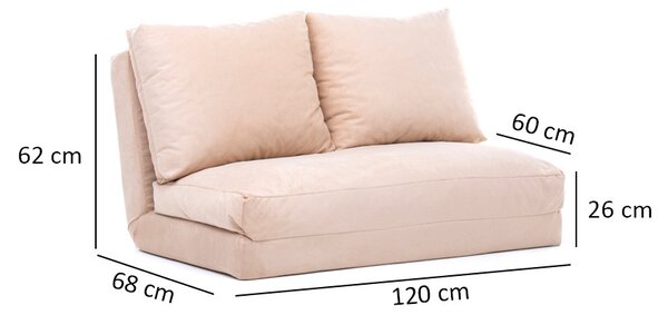 Zondo.hr Sofa futon Tilda (krem). Akcija -31%. 1072566