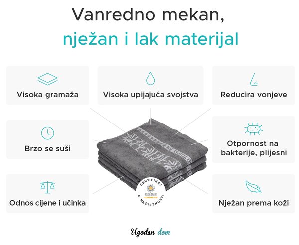 Bambus ručnik BAMBOO 70x140 cm vinska crvena, 70% bambus | 30% pamuk