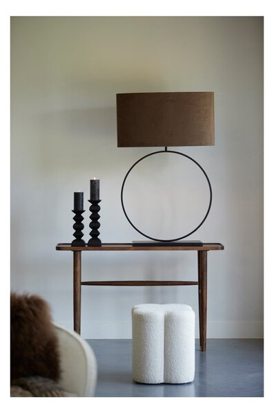 Smeđi pomoćni stol od masivnog bagrema 30x120 cm Qiano – Light & Living