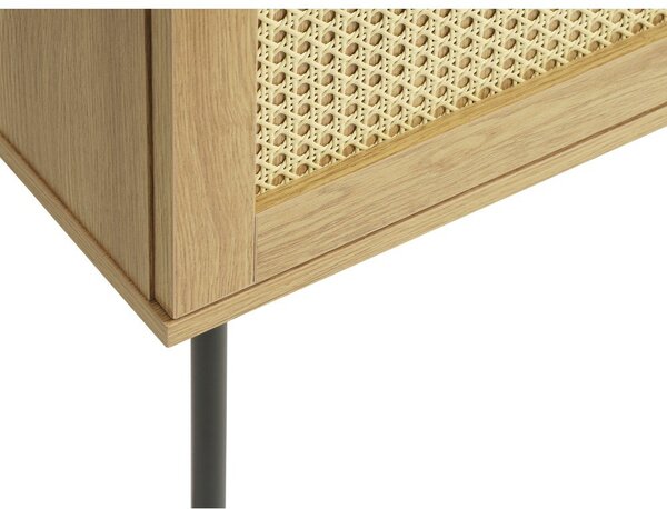 Niska komoda u dekoru hrasta u prirodnoj boji 140x80 cm Pensacola – Unique Furniture