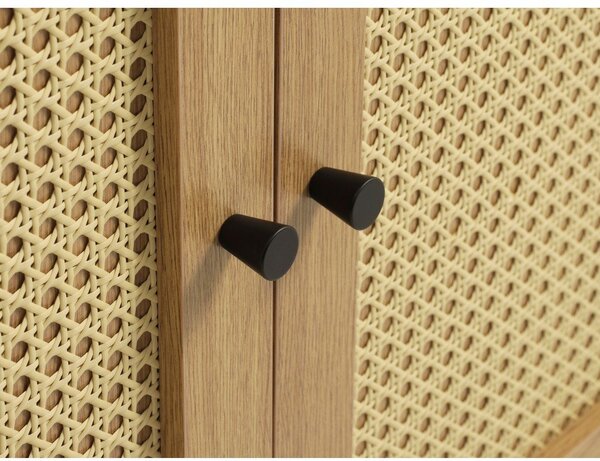 Niska komoda u dekoru hrasta u prirodnoj boji 140x80 cm Pensacola – Unique Furniture