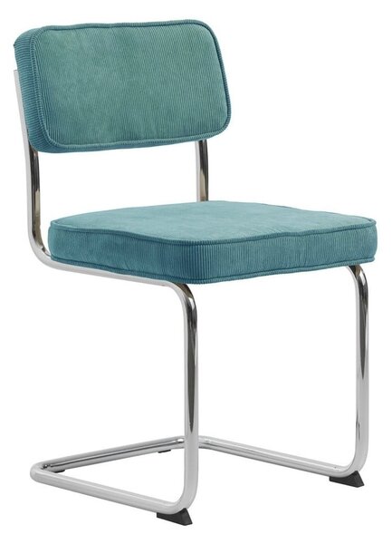 Tirkizna blagovaonska stolica od samta Rupert – Unique Furniture
