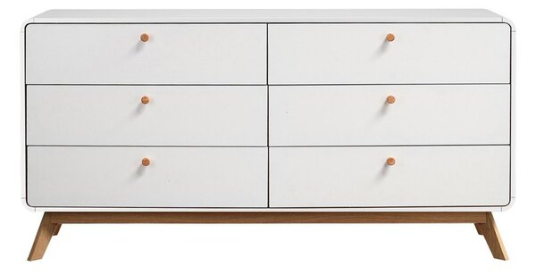 Bijela niska komoda 150x74 cm Caitlin – Støraa