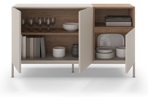 Krem komoda 140x80 cm Cailin – Marckeric