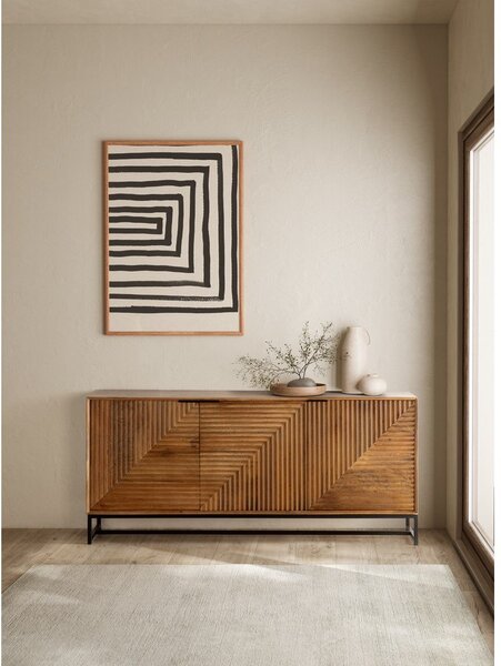 Komoda od masivnog manga u prirodnoj boji 170x79x40 cm Nereida – MOME