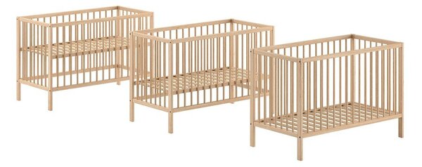 Dječji krevet od masivnog bora 60x120 cm u prirodnoj boji DINO – Vipack