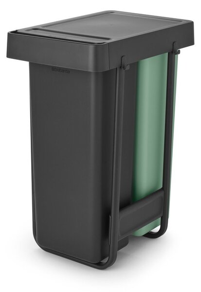 Mentol zelena/tamno siva plastična kanta za smeće za odvojeni otpad/ugradbena 60 l Sort&Go – Brabantia