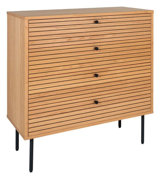 Visoka komoda u dekoru hrasta u prirodnoj boji 80x85 cm Kyoto – House Nordic