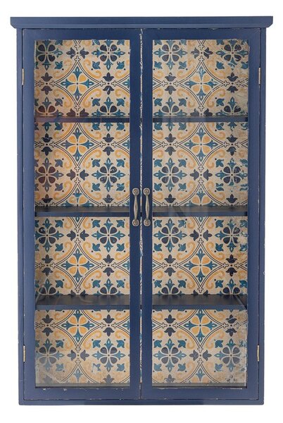 Plava vitrina od masivne jele 81x122x22 cm Hazem – Bloomingville