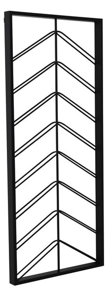 Crni zidni metalni držač za boce vina broj boca 16 kom 70x160x6 cm Malbeo – Light & Living