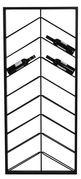 Crni zidni metalni držač za boce vina broj boca 16 kom 70x160x6 cm Malbeo – Light & Living
