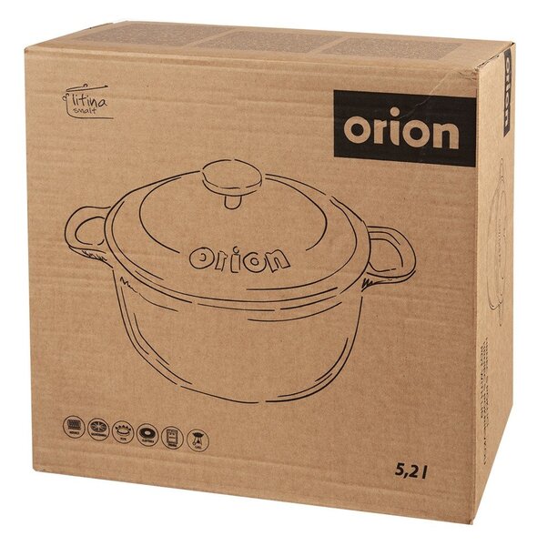 Lonac od lijevanog željeza s poklopcem prikladni za indukcijsko kuhalo 5,2 l LITINA SMALT – Orion