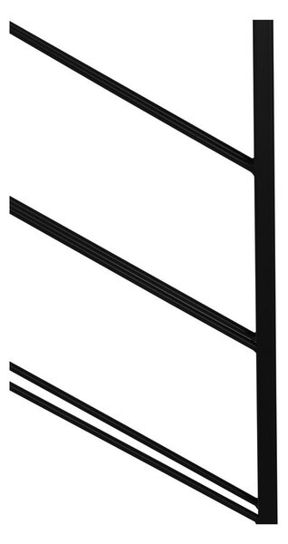 Crni zidni metalni držač za boce vina broj boca 16 kom 70x160x6 cm Malbeo – Light & Living
