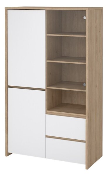 Bijela/u prirodnoj boji vitrina u dekoru hrasta 100x170x48 cm Next – Tvilum