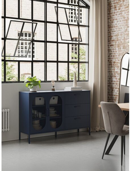 Tamno plava komoda 140x90 cm Diora – Marckeric