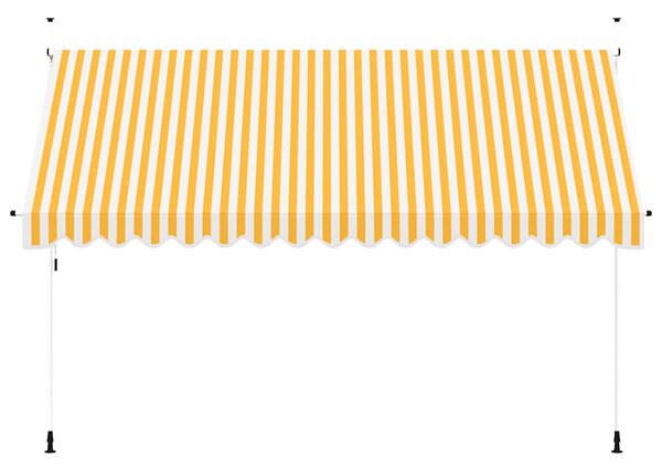 Tenda na ručno uvlačenje 400 cm narančasto-bijela prugasta - Narančasta / N/A
