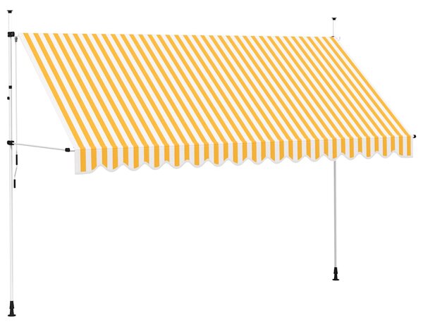 Tenda na ručno uvlačenje 400 cm narančasto-bijela prugasta - Narančasta / N/A