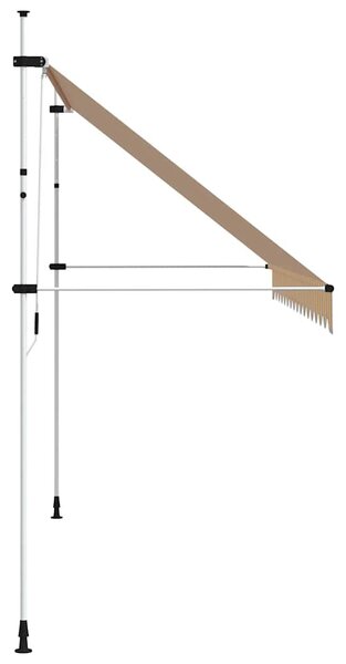 Tenda na ručno uvlačenje 400 cm narančasto-bijela prugasta - Narančasta / N/A