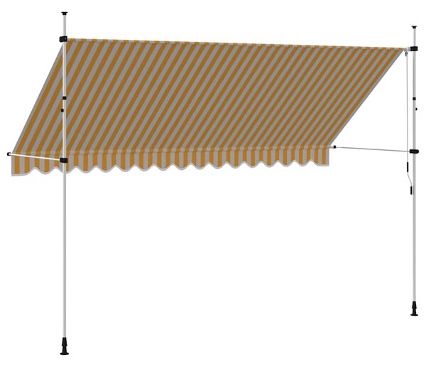 Tenda na ručno uvlačenje 400 cm narančasto-bijela prugasta - Narančasta / N/A