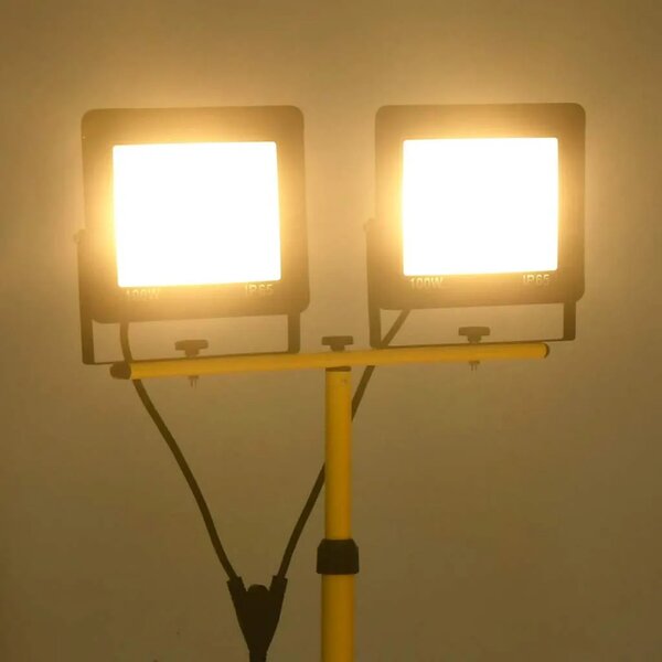 LED reflektor sa stativom 2 x 100 W topli bijeli - Topla bijela 2 x 100 w