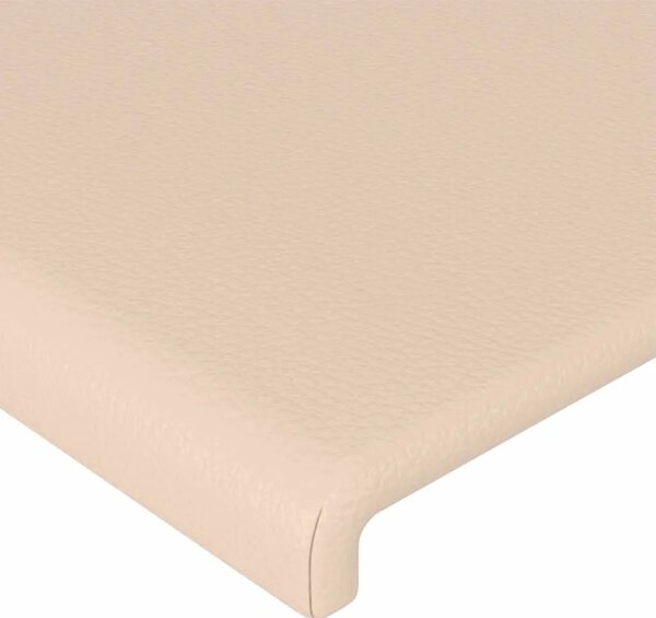 Uzglavlje s ušima boja cappuccina 93x16x78/88 cm umjetna koža - Boja cappuccina 93 x 16 x 78/88 cm
