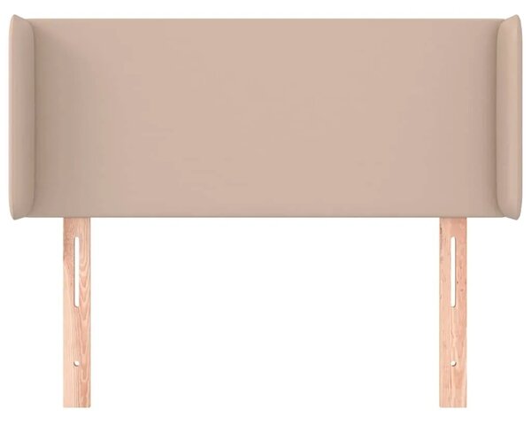 Uzglavlje s ušima boja cappuccina 93x16x78/88 cm umjetna koža - Boja cappuccina 93 x 16 x 78/88 cm