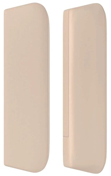 Uzglavlje s ušima boja cappuccina 93x16x78/88 cm umjetna koža - Boja cappuccina 93 x 16 x 78/88 cm