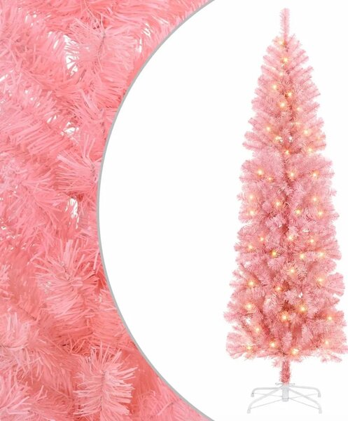 Umjetno vitko božićno drvce 180 cm 300 LED lampica Topla bijela - 180 cm s LED svjetlima