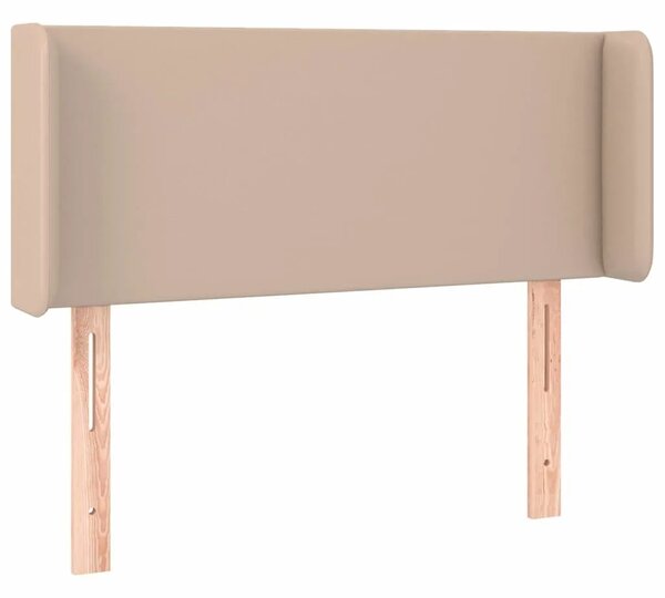 Uzglavlje s ušima boja cappuccina 93x16x78/88 cm umjetna koža - Boja cappuccina 93 x 16 x 78/88 cm