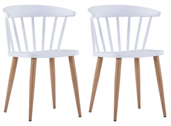 VidaXL Blagovaonske stolice 2 kom bijele plastične