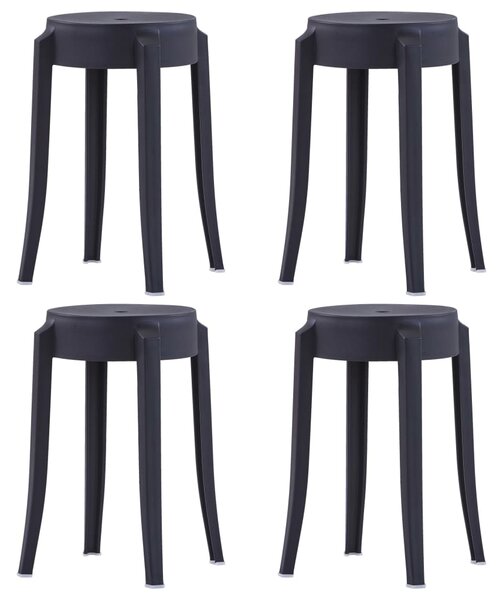 VidaXL Složivi stolci 4 kom crni plastični