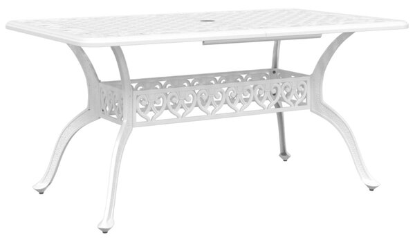 5-dijelni vrtni blagovaonski set bijeli lijevani aluminij - Bijela / N/A