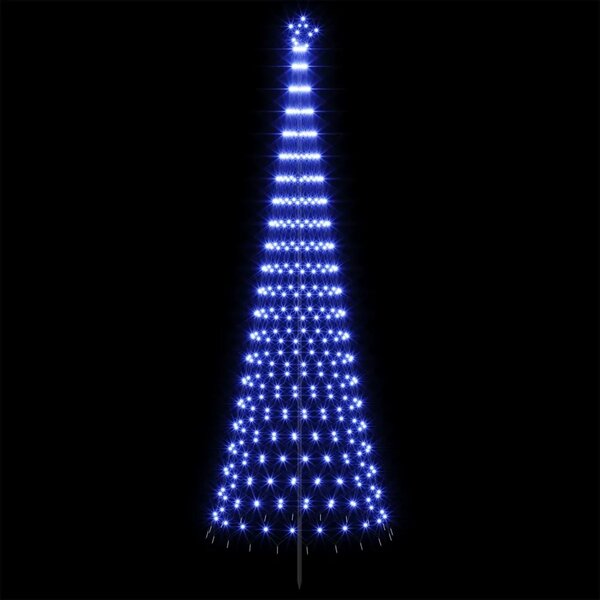 LED božićno drvce 400 cm 450 LED lampica Plava Željezo Crna - Plava 400 cm