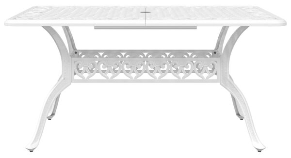 5-dijelni vrtni blagovaonski set bijeli lijevani aluminij - Bijela / N/A