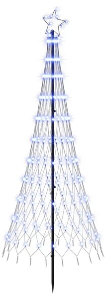 LED božićno drvce 180 cm 230 LED lampica Plava Željezo Crna - Plava 180 cm