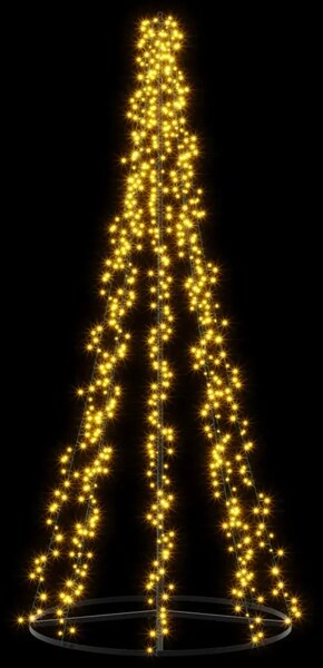 LED božićno drvce 235 cm 1000 LED lampica Topla bijela Čelik - 235 cm