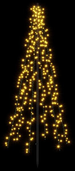LED božićno drvce 165 cm 540 LED lampica Topla bijela Čelik - 165 cm