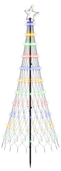 LED božićno drvce 180 cm 230 LED lampica Višebojno Željezo Crna - Šareni 180 cm