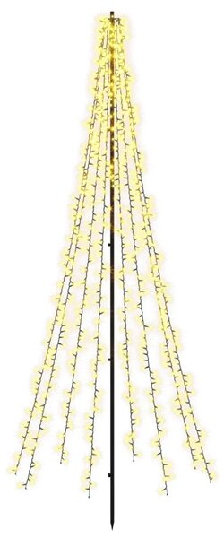 LED božićno drvce 235 cm 1000 LED lampica Topla bijela Čelik - 235 cm
