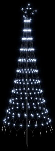 LED božićno drvce 180 cm 230 LED lampica Hladno bijela Željezo - Hladna bijela 180 cm