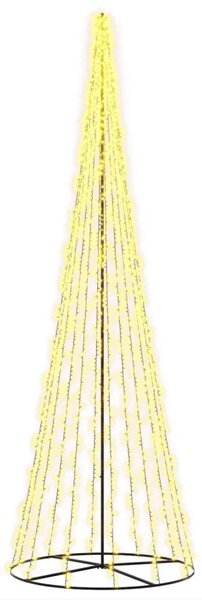 LED božićno drvce 485 cm 3000 LED lampica Topla bijela Čelik - 485 cm