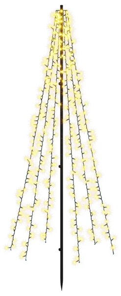 LED božićno drvce 165 cm 540 LED lampica Topla bijela Čelik - 165 cm