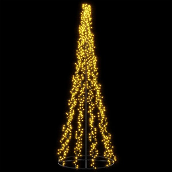 LED božićno drvce 285 cm 1550 LED lampica Topla bijela Čelik - 285 cm