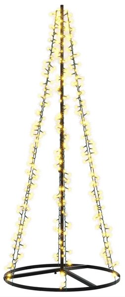 LED božićno drvce 165 cm 540 LED lampica Topla bijela Čelik - 165 cm