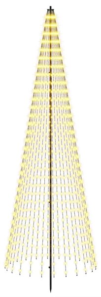 LED božićno drvce 285 cm 744 LED lampica Topla bijela Željezo - 285 cm