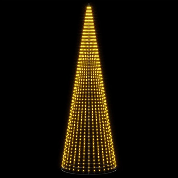 LED božićno drvce 485 cm 1632 LED lampica Topla bijela Željezo - 485 cm